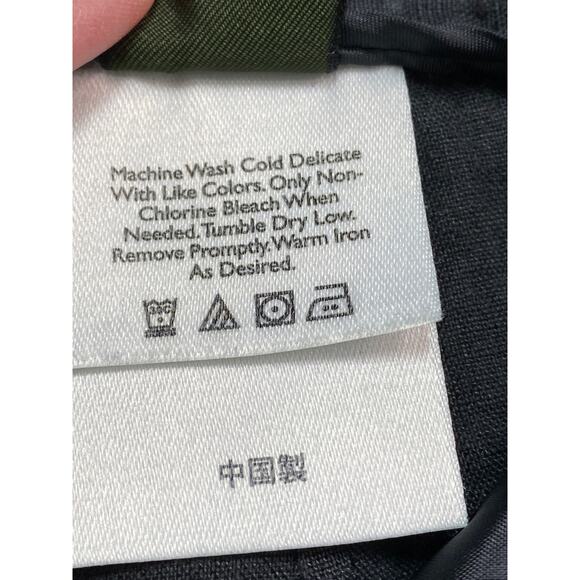 Eddie Bauer 100% Linen Casual Pants Womens Size 10 P Black Pleated Travel HIking - Picture 7 of 9